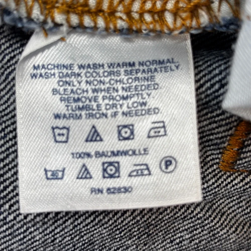 Lands' End Jeans Mens 36‎ Blue Traditional Fit Straight Leg Dark Wash Denim